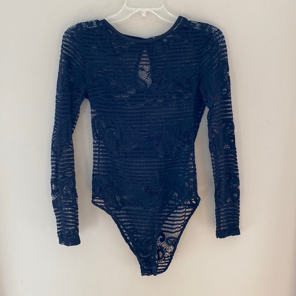 Cute Black Charlotte Russe stylish bodysuit.